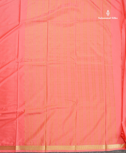 Semi Mysore Silk Saree - Light Pink Colour Body Plain With Small Border