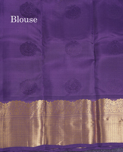 Beautiful Light Violet Puremix Silk Saree With Contrast Violet Traditional  Border