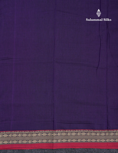 Beautiful Dark Maroon Plain Pure Cotton Saree With Contrast Maroon Traditional Border