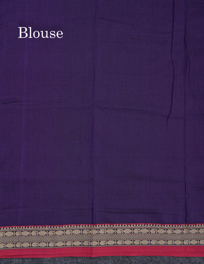 Beautiful Dark Maroon Plain Pure Cotton Saree With Contrast Maroon Traditional Border