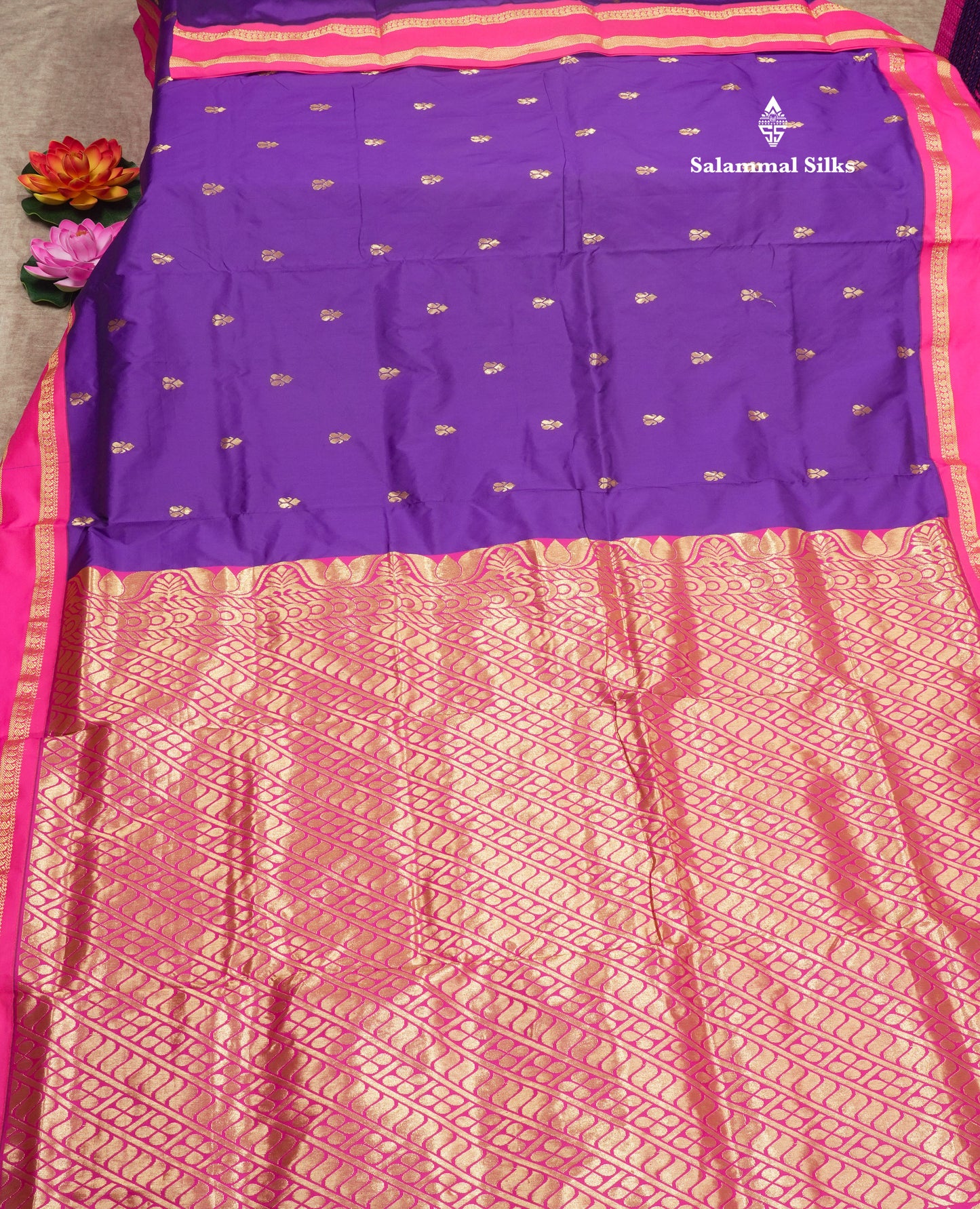 9.5 Yards Semi Silk Saree Mango Yellow with Contrast Green Border