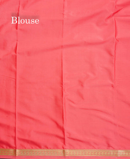 Semi Mysore Silk Saree - Light Pink Colour Body Plain With Small Border