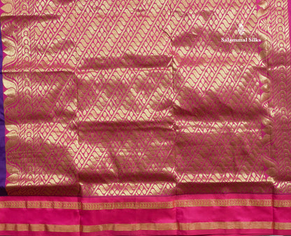 9.5 Yards Semi Silk Saree Mango Yellow with Contrast Green Border