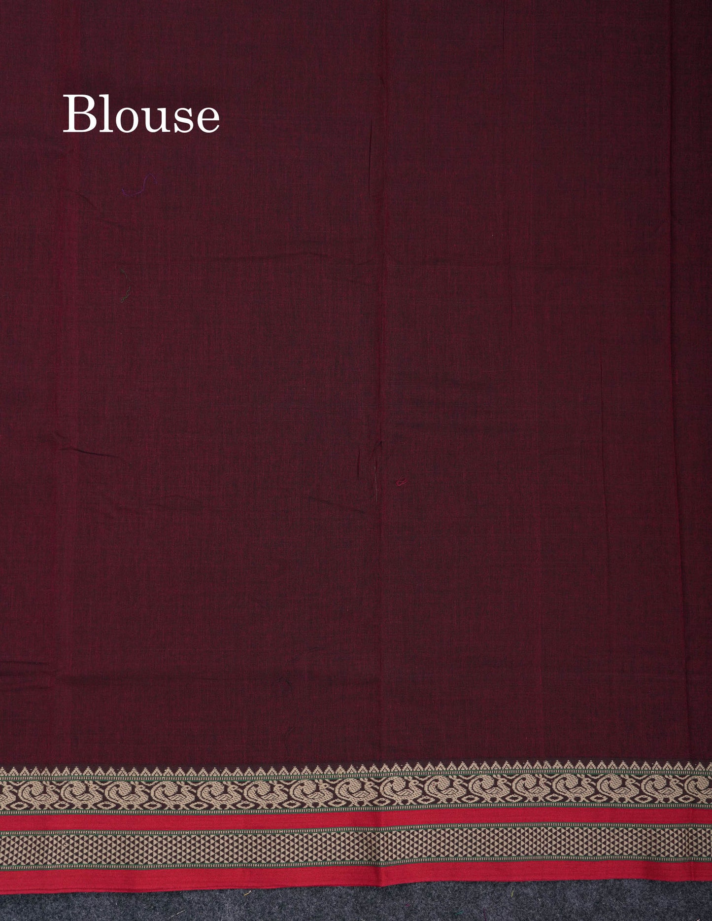 Beautiful Light Chocolate Plain Pure Cotton Saree With Traditional Border
