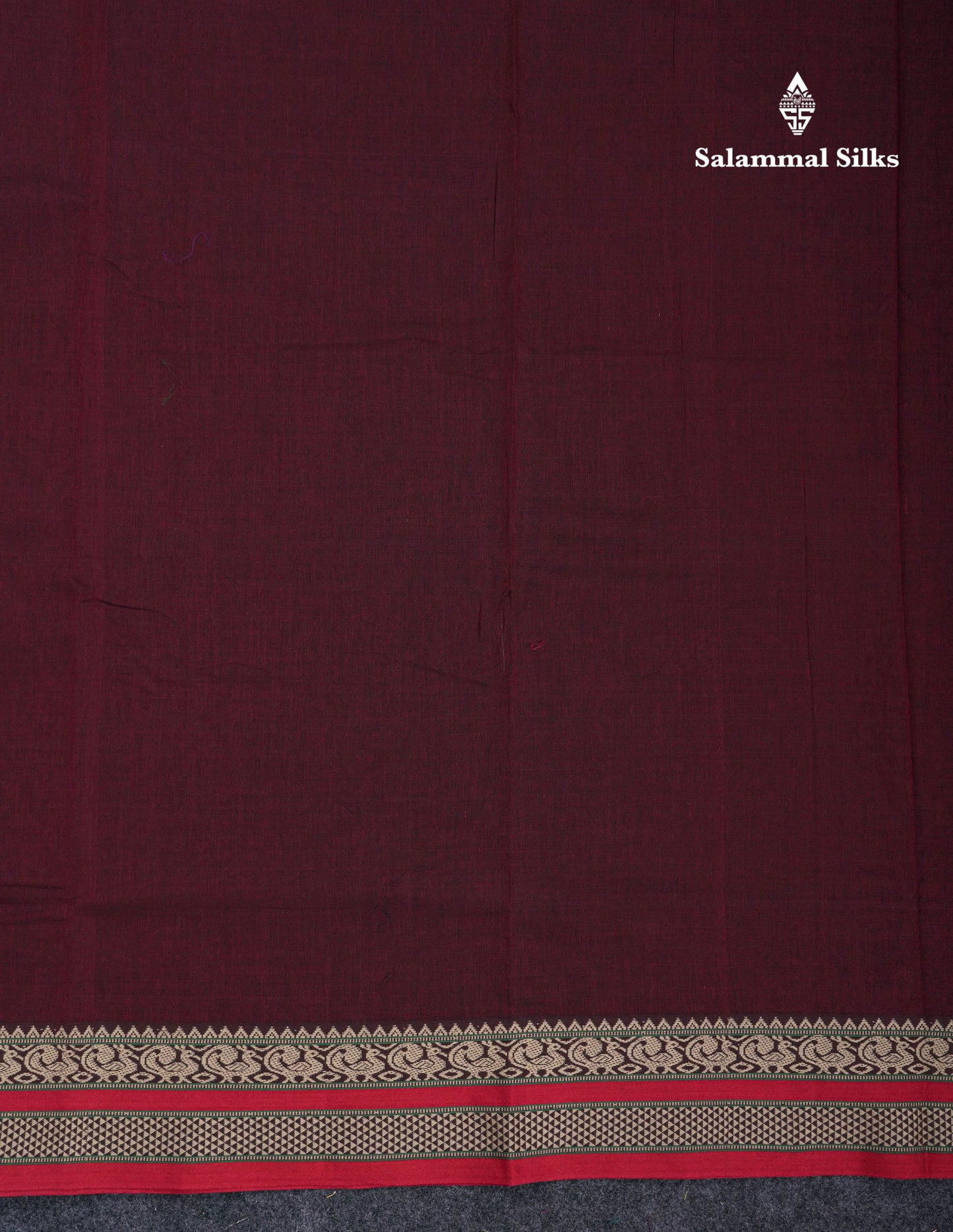 Beautiful Light Chocolate Plain Pure Cotton Saree With Traditional Border