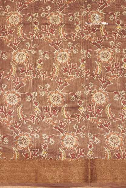 Olive Mustard Yellow Colour Chanderi Mixed Cotton Saree With Blouse