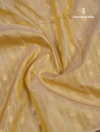 Beautiful Cream Sandal Puremix Silk Saree With Contrast Dark Brown Traditional Rettapet Evening Morning Border