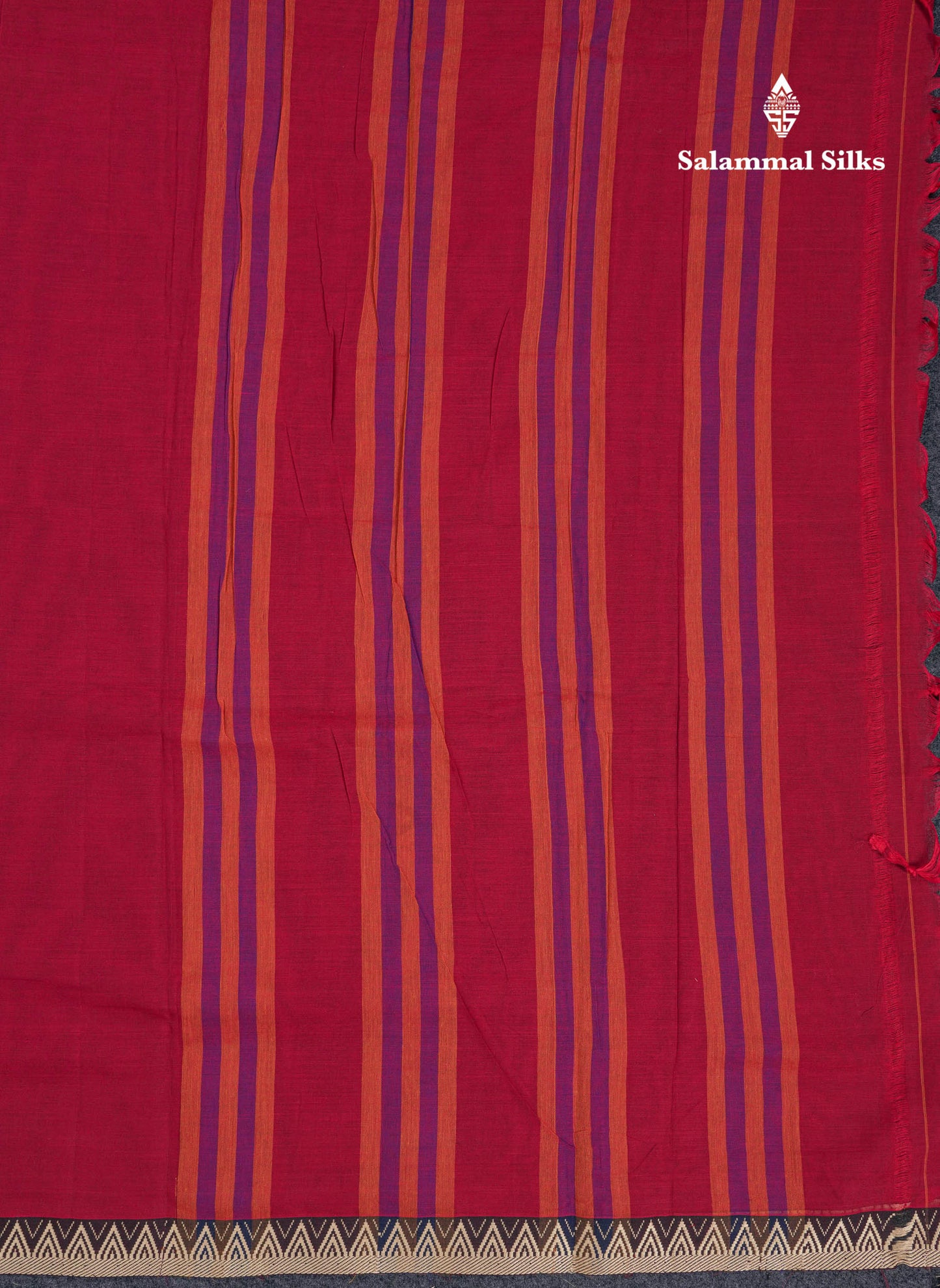 Beautiful Bottle Green Plain Pure Cotton Saree With Traditional Thread Work Small Temple Border