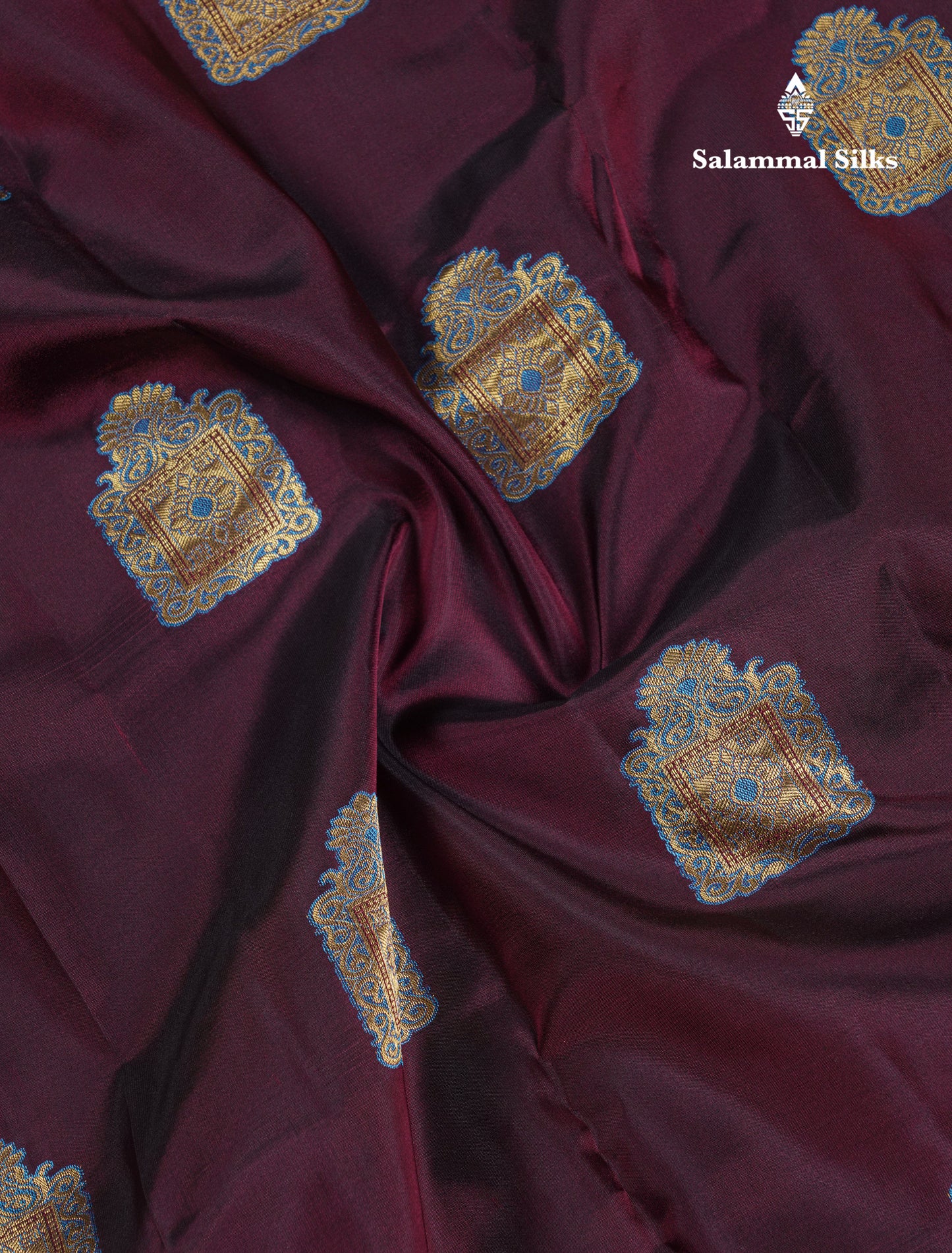 Beautiful Peach Puremix Silk Saree With Contrast Dual Tone Peacock Blue Blouse