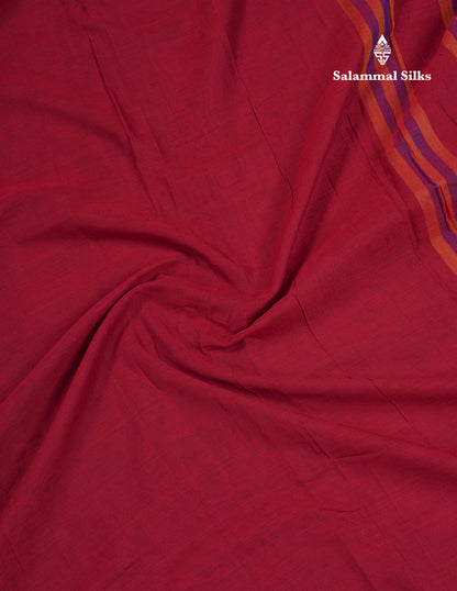 Beautiful Bottle Green Plain Pure Cotton Saree With Traditional Thread Work Small Temple Border