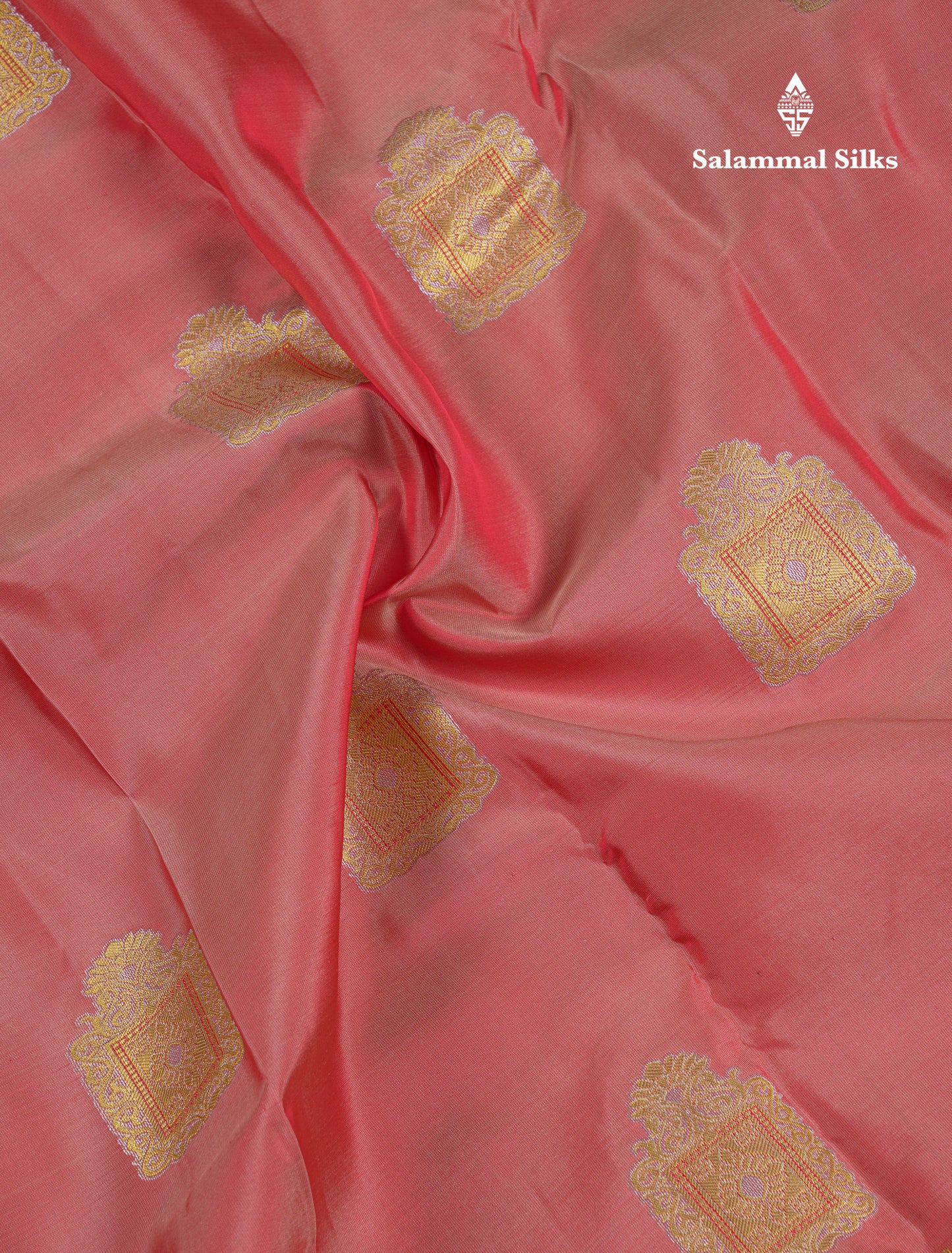 Beautiful Peach Puremix Silk Saree With Contrast Dual Tone Peacock Blue Blouse
