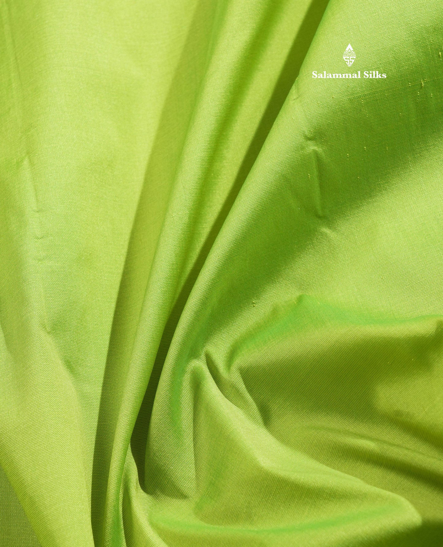 9.5 Yards Semi Silk Saree Parrot Green with Contrast Pink Traditional Border