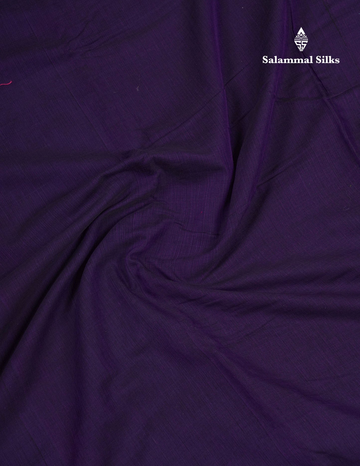 Beautiful Violet Plain Pure Cotton Saree With Ikkat Design Small Border