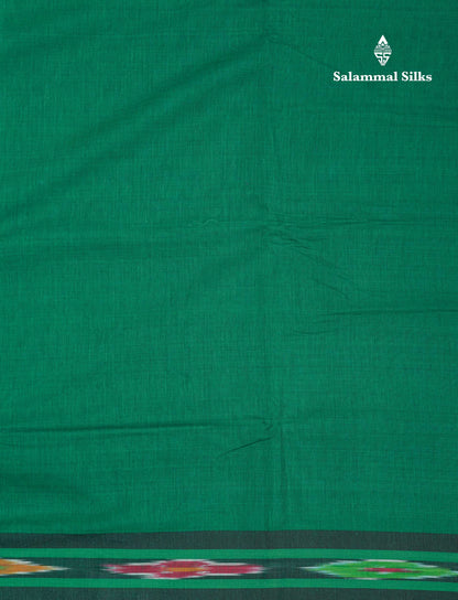 Beautiful Violet Plain Pure Cotton Saree With Ikkat Design Small Border