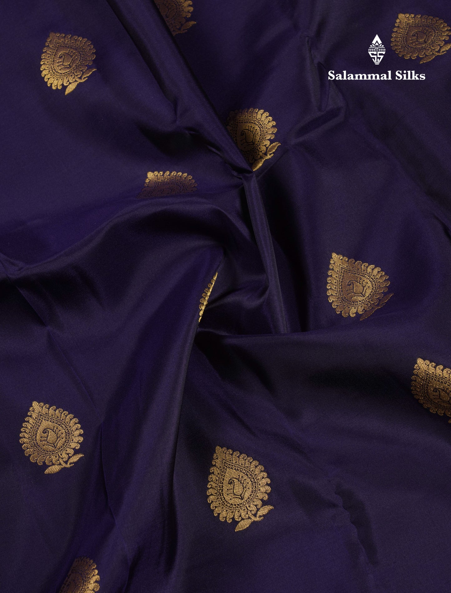 Beautiful Navy Blue Puremix Silk Saree With Contrast Grey Traditional Evening Morning Border