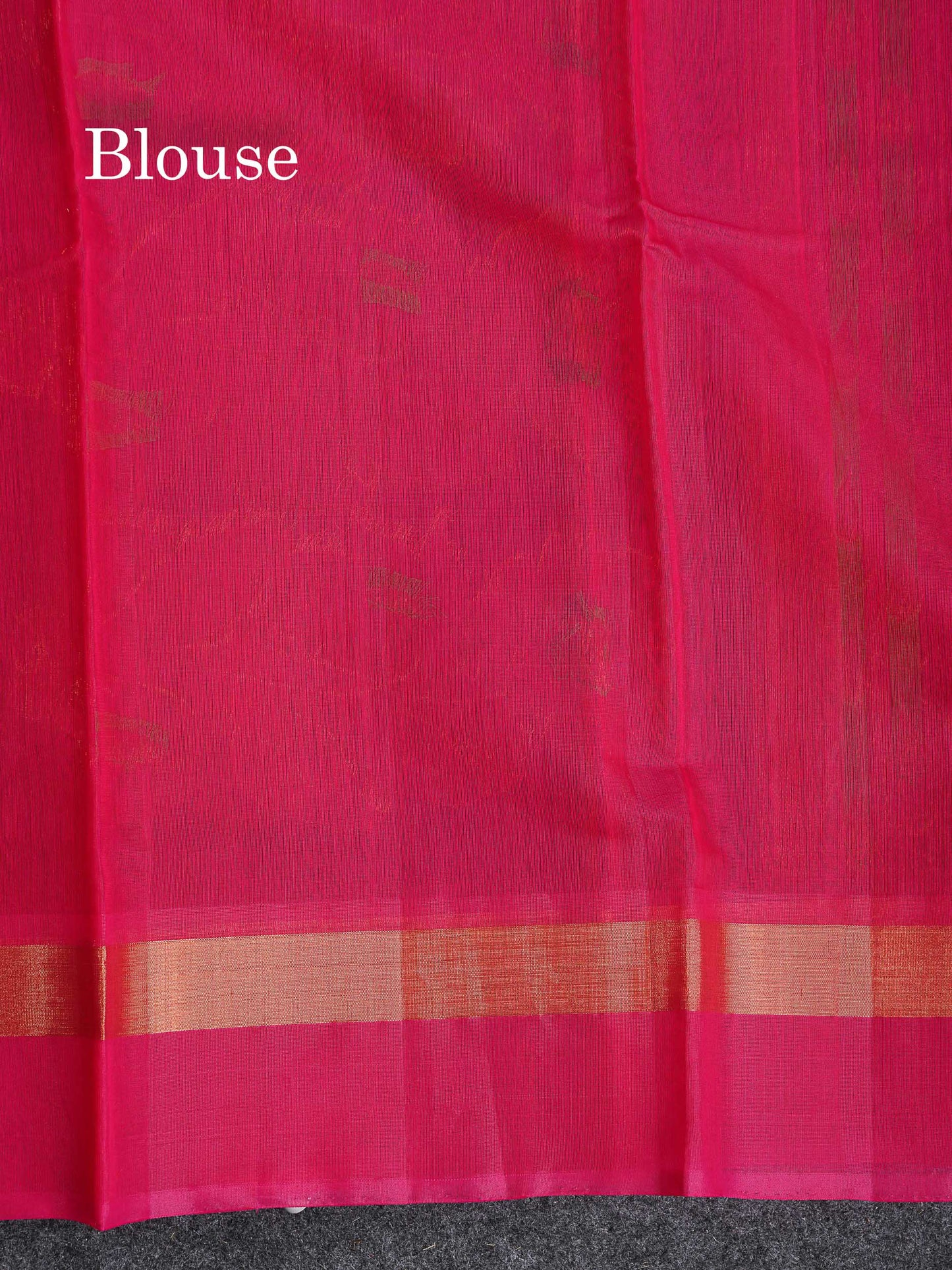 SICO Cotton Saree - Peach Colour Body With Copper Zari Butta & Dual Tone Blue Border