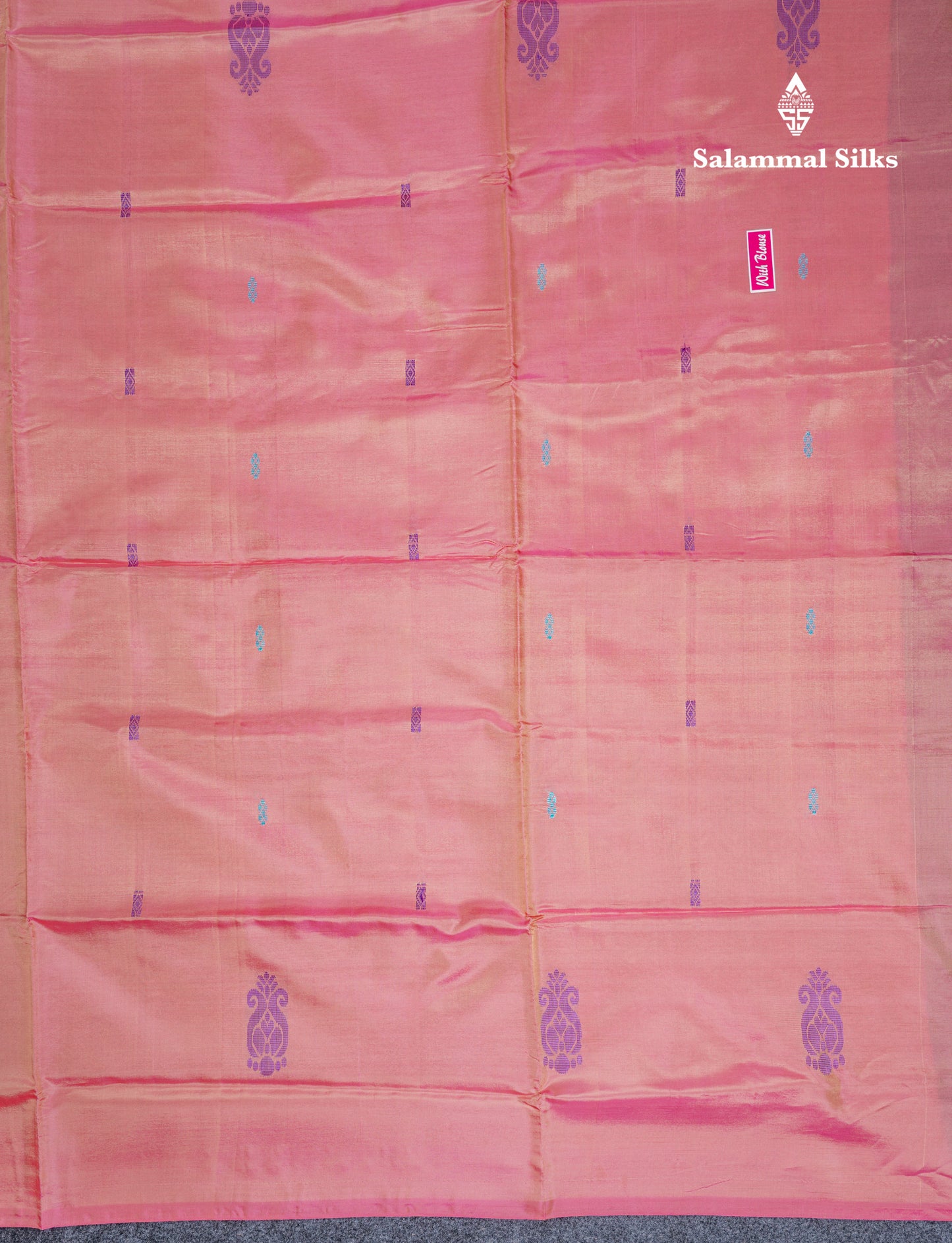 Elaichi Green Thread work Buttas Banana Pinth Saree (Vaazhainaar Pattu) With Contrast Pink Blouse