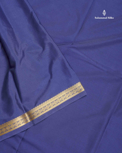 Semi Mysore Silk Saree - Light Pink Colour Body Plain With Small Border