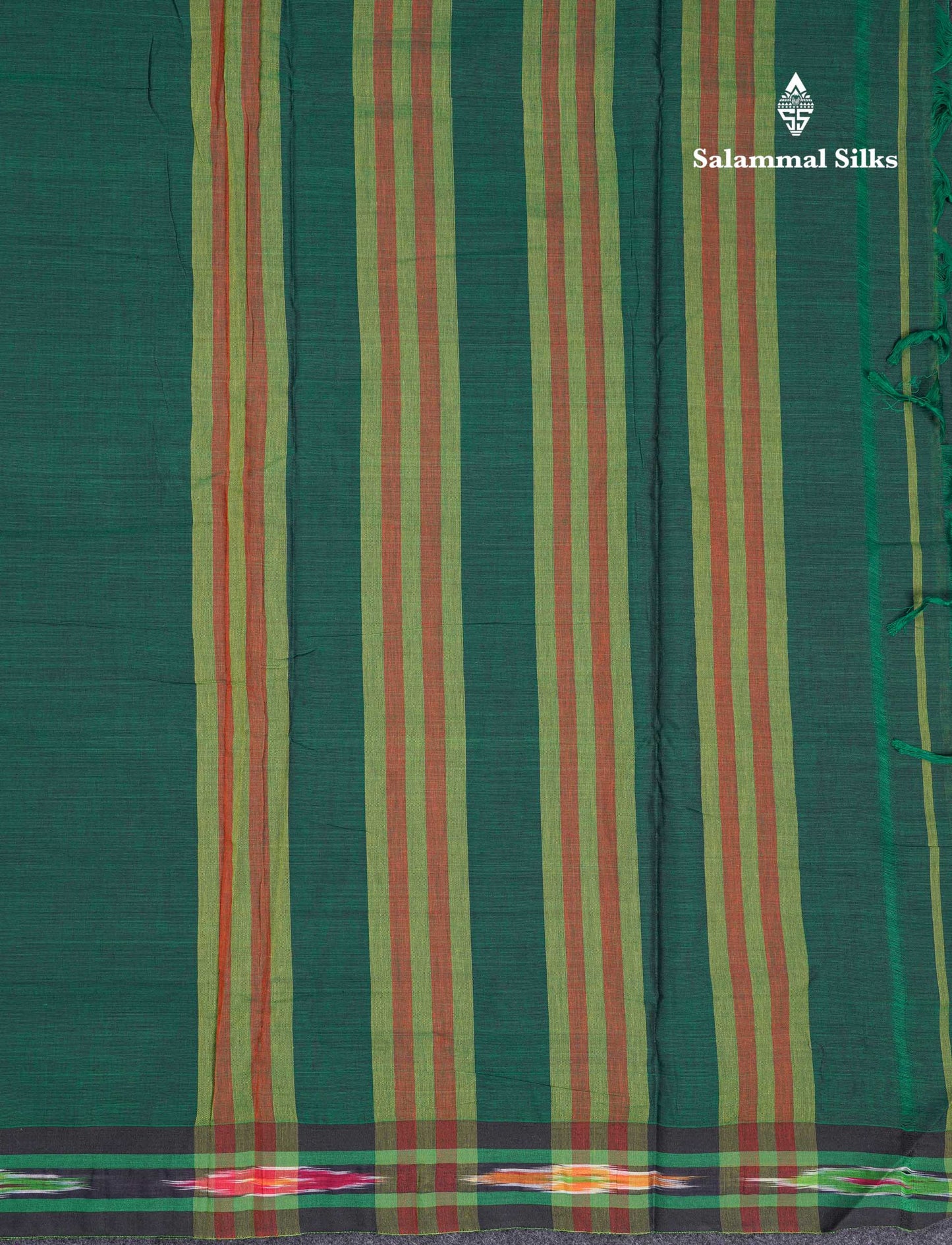 Beautiful Violet Plain Pure Cotton Saree With Ikkat Design Small Border