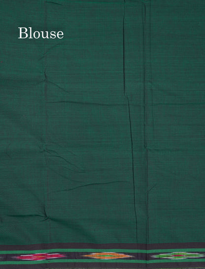 Beautiful Violet Plain Pure Cotton Saree With Ikkat Design Small Border