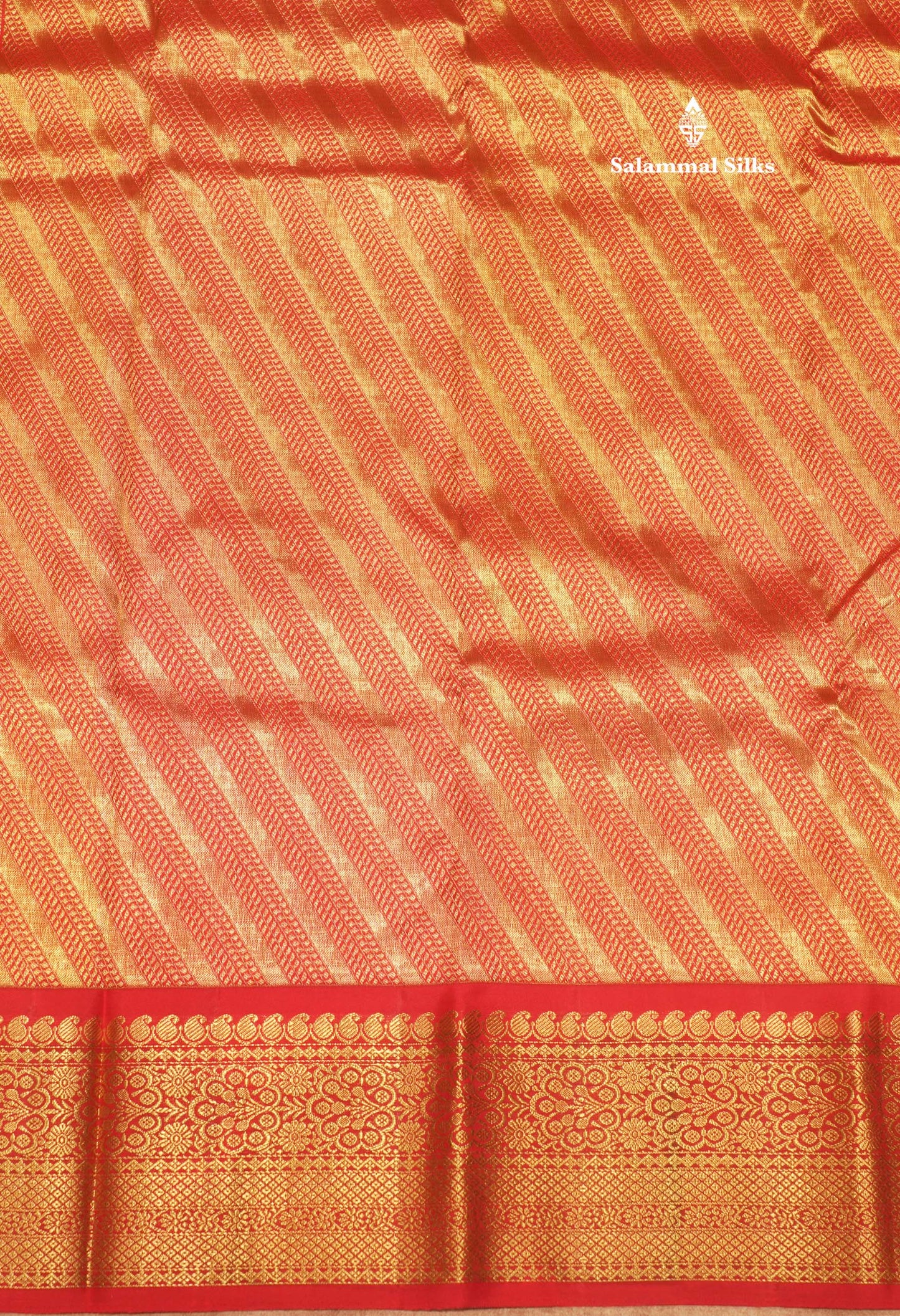 Yellow Colour Pure Kanjivaram Silk Saree With Contrast Red Border