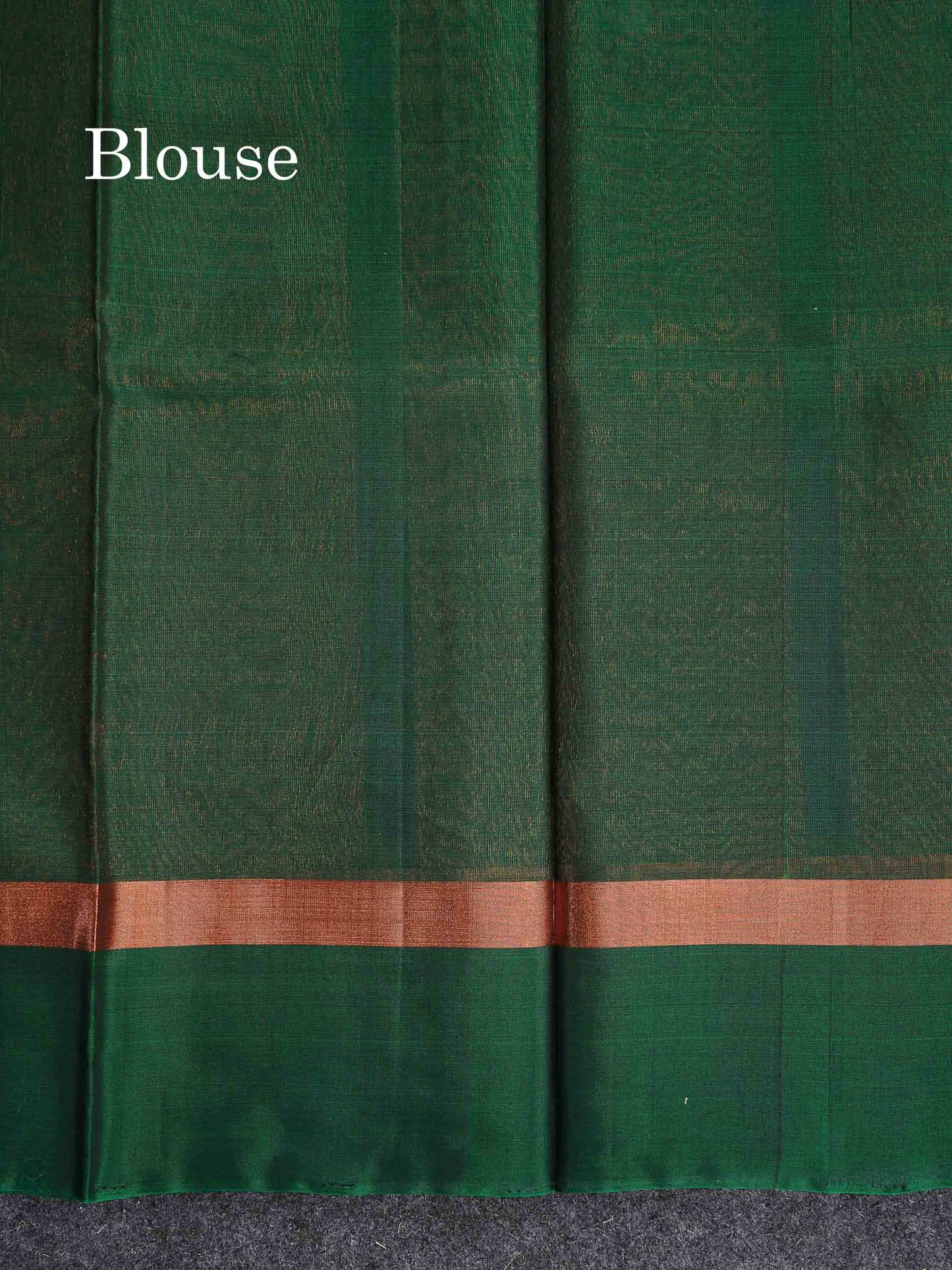 SICO Cotton Saree - Dark Navy Blue Colour Body With Copper Zari Butta & Bottle Green Plain Border
