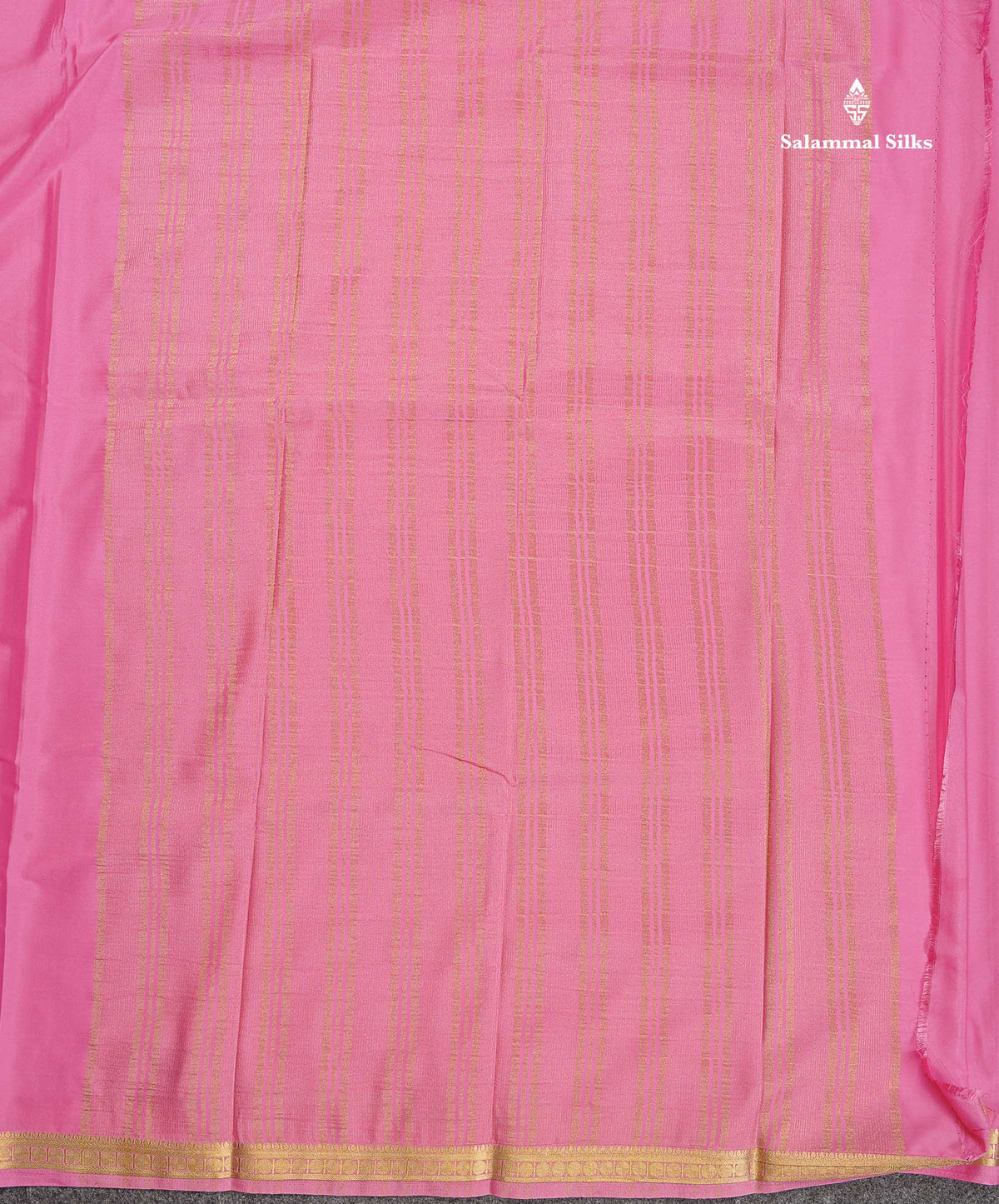 Semi Mysore Silk Saree - Light Pink Colour Body Plain With Small Border