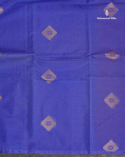 SICO Cotton Saree - Bottle Green Colour Body Copper Zari Butta With Maroon Blouse