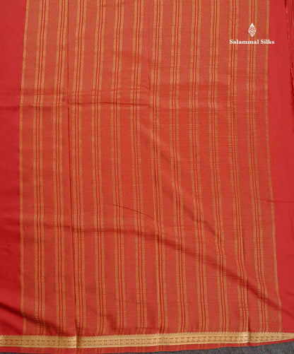 Semi Mysore Silk Saree - Light Pink Colour Body Plain With Small Border