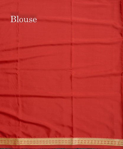 Semi Mysore Silk Saree - Light Pink Colour Body Plain With Small Border