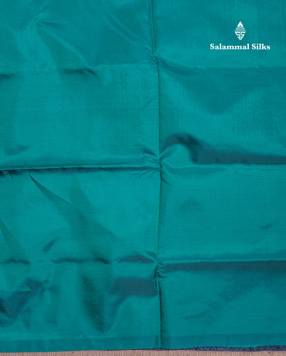 Orange Thread work Buttas Banana Pinth Saree (Vaazhainaar Pattu) With Contrast Green Blouse