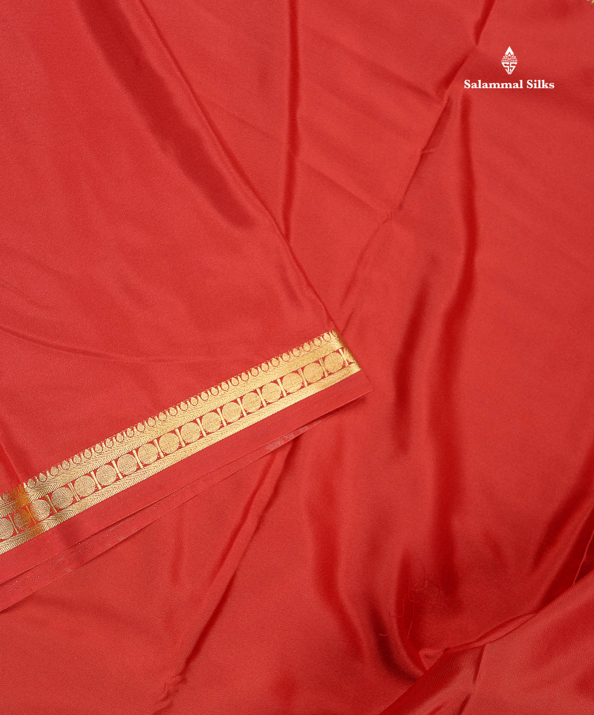 Semi Mysore Silk Saree - Light Pink Colour Body Plain With Small Border