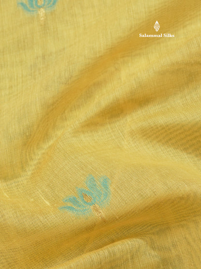 Lavender Colour Meenakari Work Muga Cotton Saree With Contrast Purple Blouse