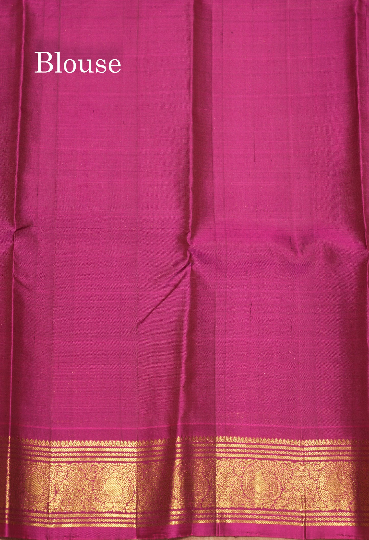 Green Colour Pure Kanjivaram Silk Saree With Contrast Magenta Pink Border