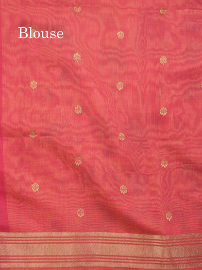 Lavender Colour Meenakari Work Muga Cotton Saree With Contrast Purple Blouse