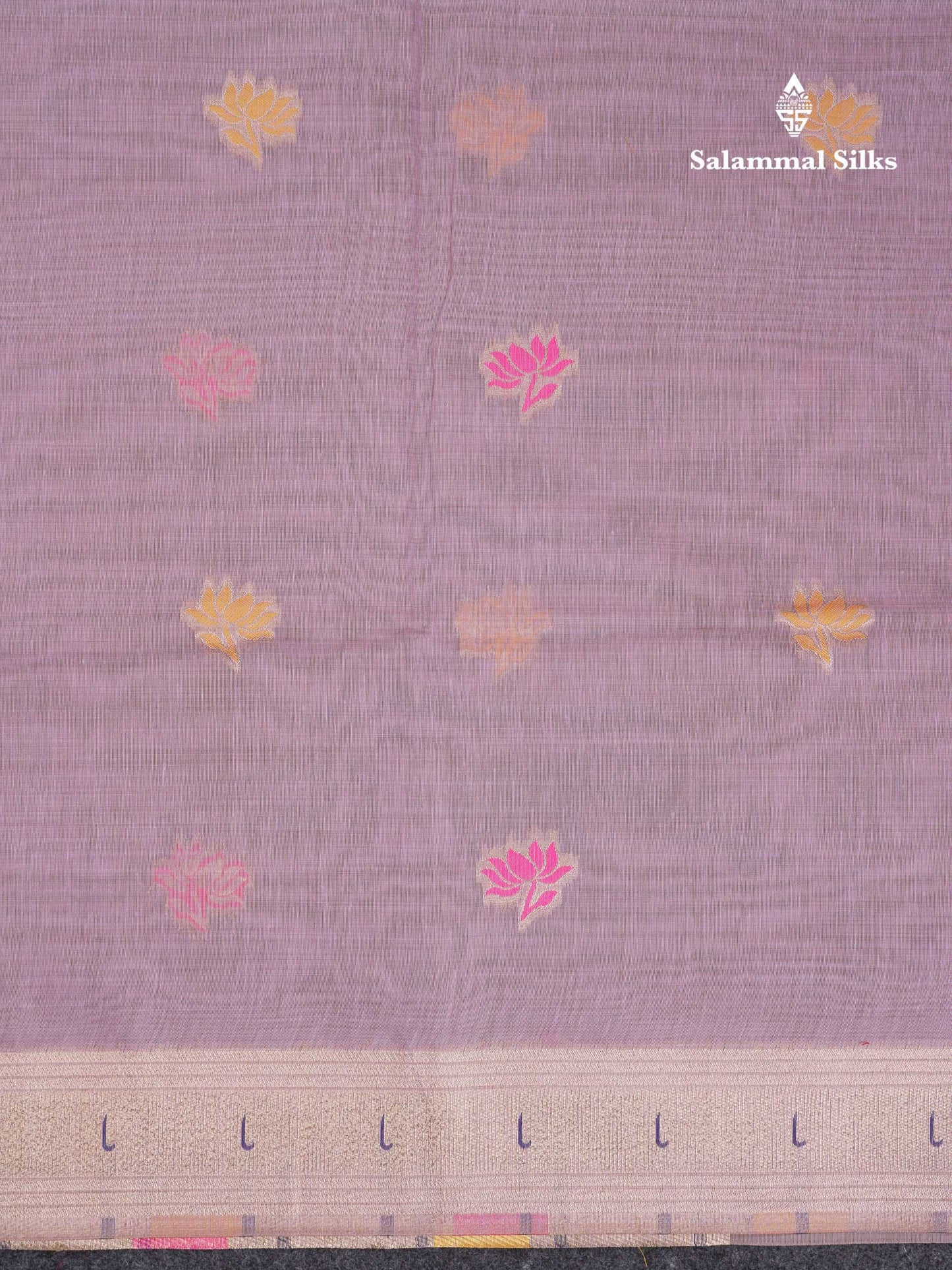 Beautiful Pista Green Menakari Work Butta Muga Cotton Saree With Blouse