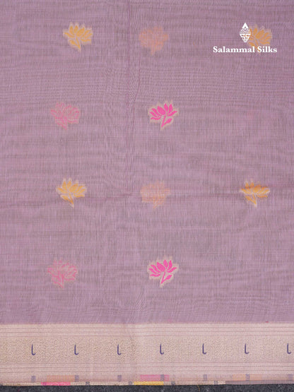 Beautiful Pista Green Menakari Work Butta Muga Cotton Saree With Blouse