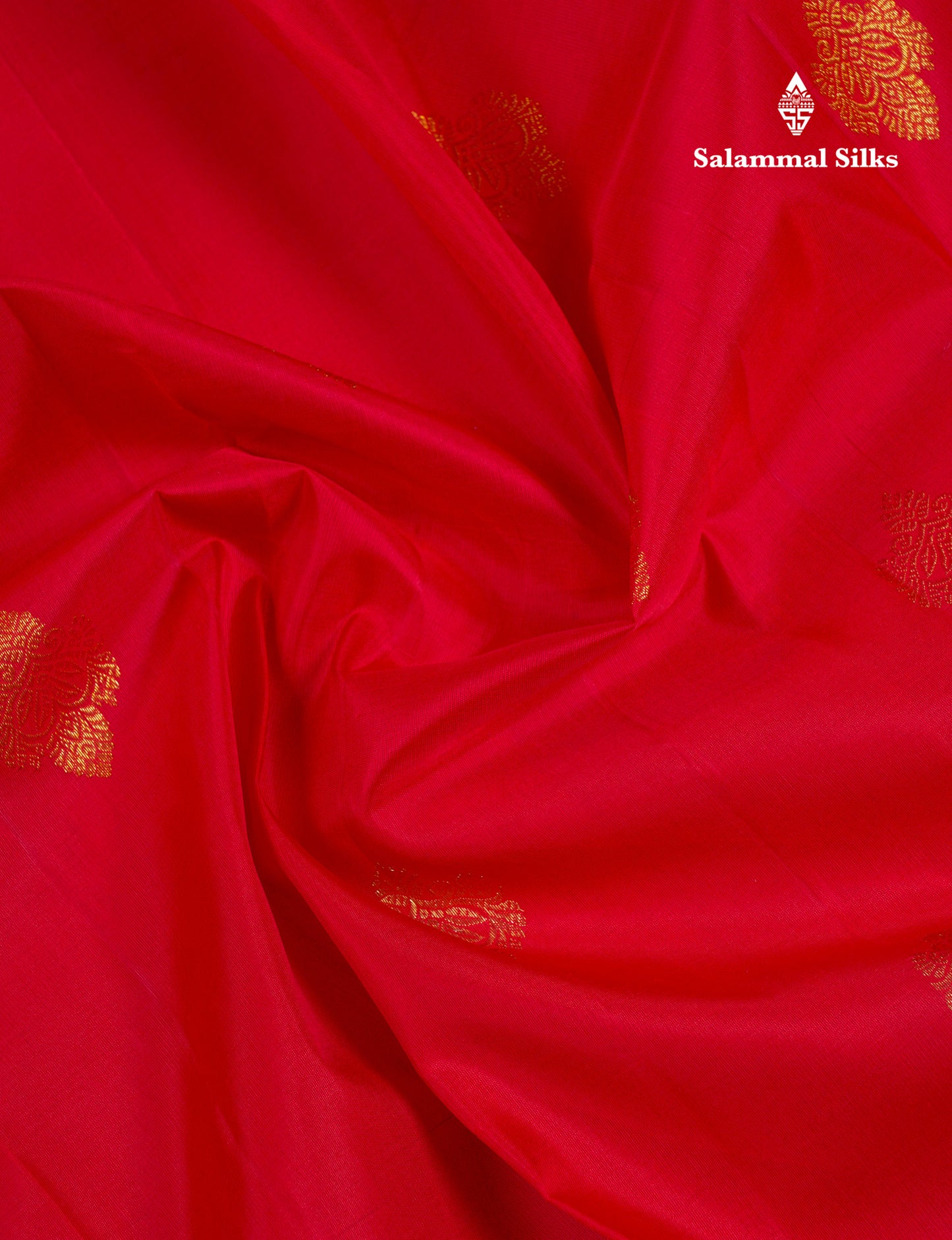 Beautiful Chilly Red Pure Kanjivaram Silk Saree With Fancy Turning Border