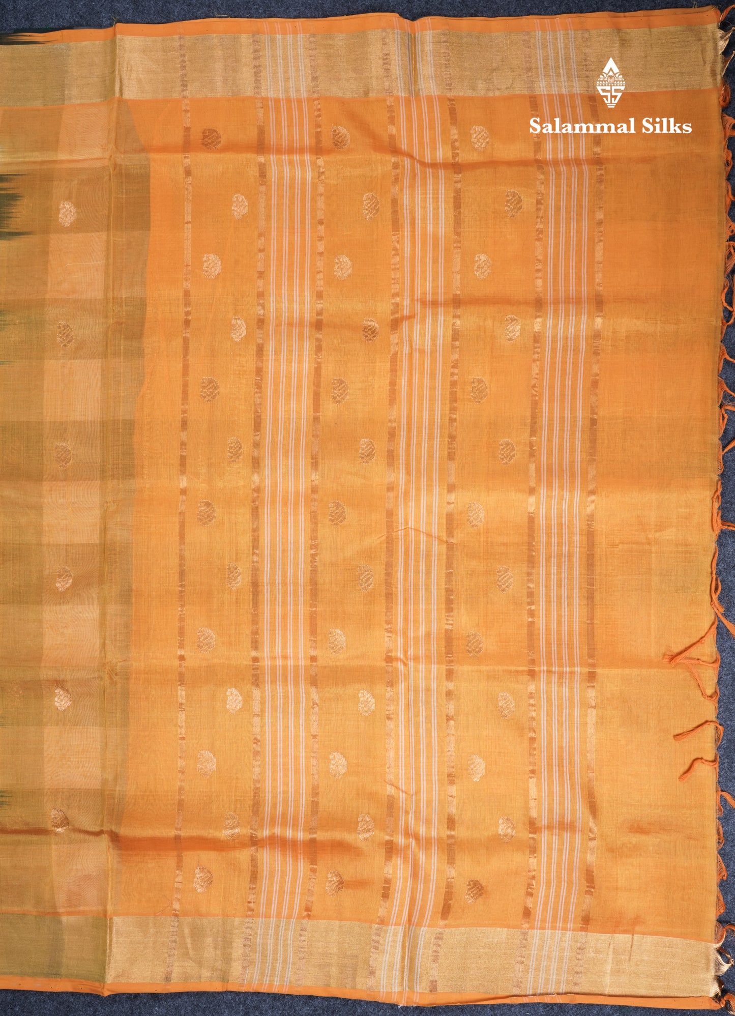 Beautiful Paalum Pazham Checks Handloom Pure Silk Cotton Saree With Tissue Border