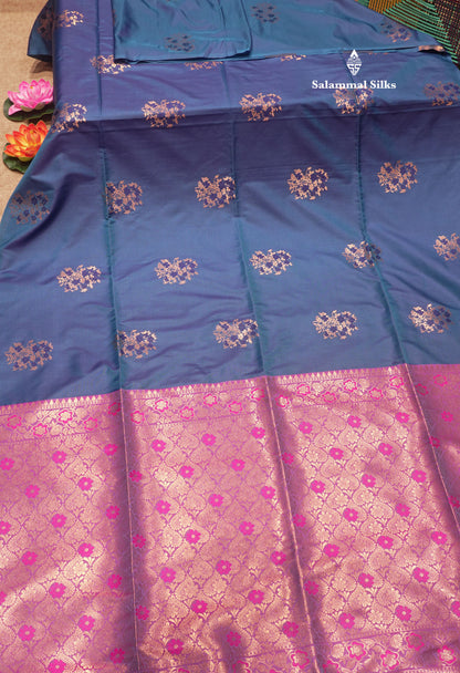 Maroon Colour Semi Soft Silk Saree With Emboss Blouse