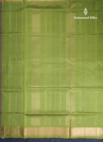 Beautiful Paalum Pazham Checks Handloom Pure Silk Cotton Saree With Gold Zari Border