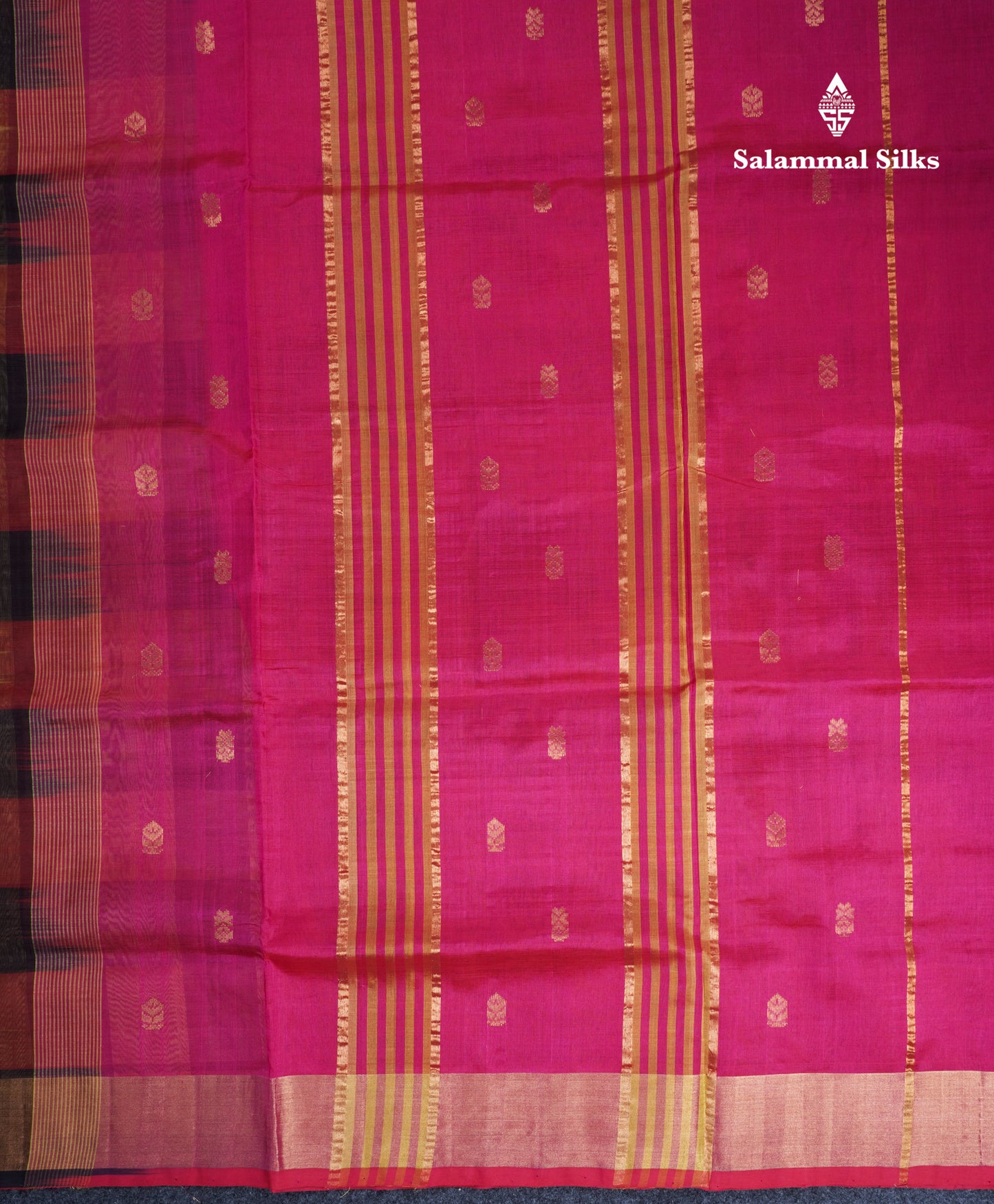 Beautiful Paalum Pazham Checks Handloom Pure Silk Cotton Saree With Tissue Border