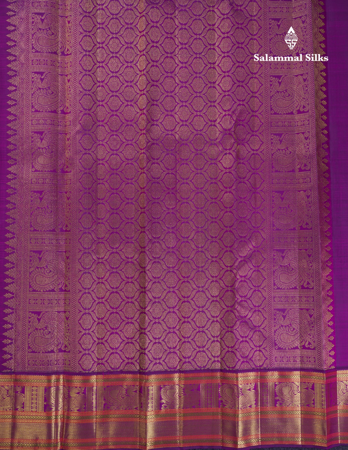 Korvai Beautiful Rexona Green Pure Kanjivaram Silk Saree With Contrast Vadamalli Traditional Evening Morning Border