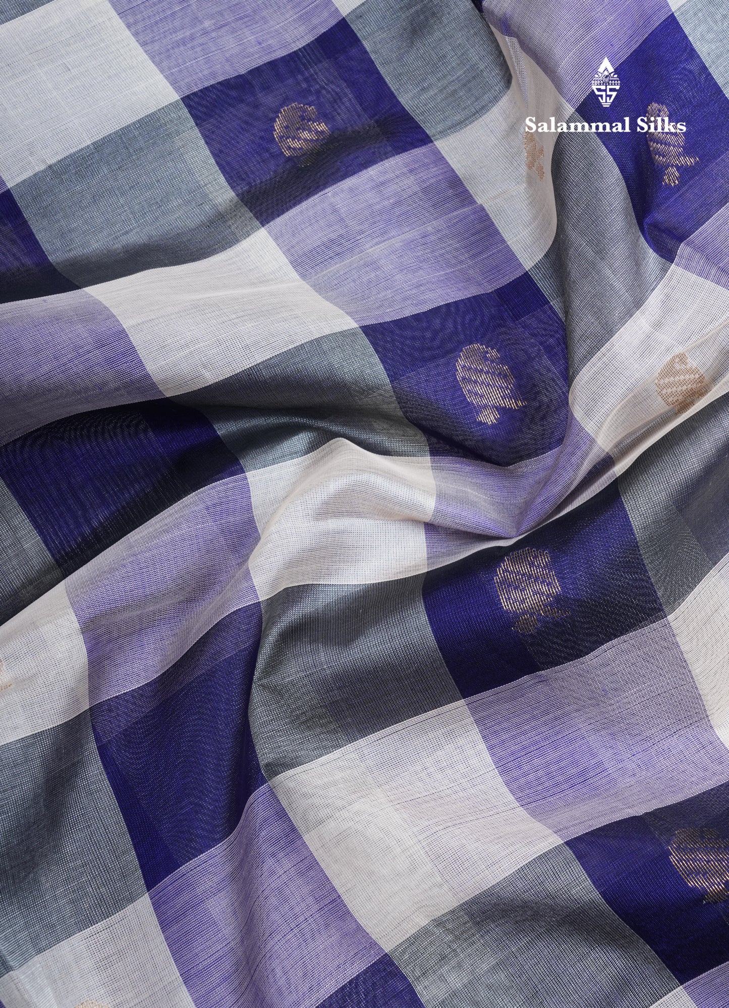 Beautiful Paalum Pazham Checks Handloom Pure Silk Cotton Saree With Gold Zari Border