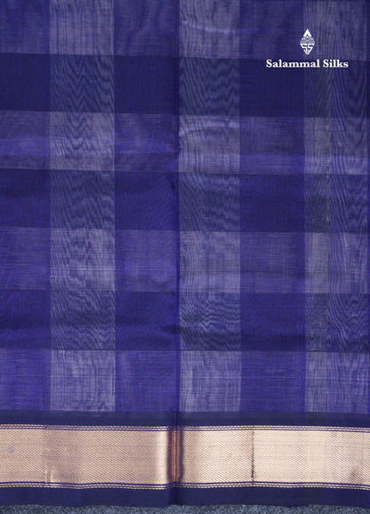 Beautiful Paalum Pazham Checks Handloom Pure Silk Cotton Saree With Gold Zari Border