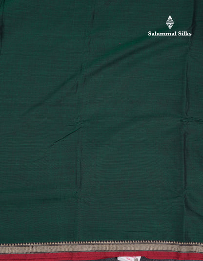Beautiful Dual Tone Magenta Plain Pure Cotton Saree With Traditional Small Thread Work Border