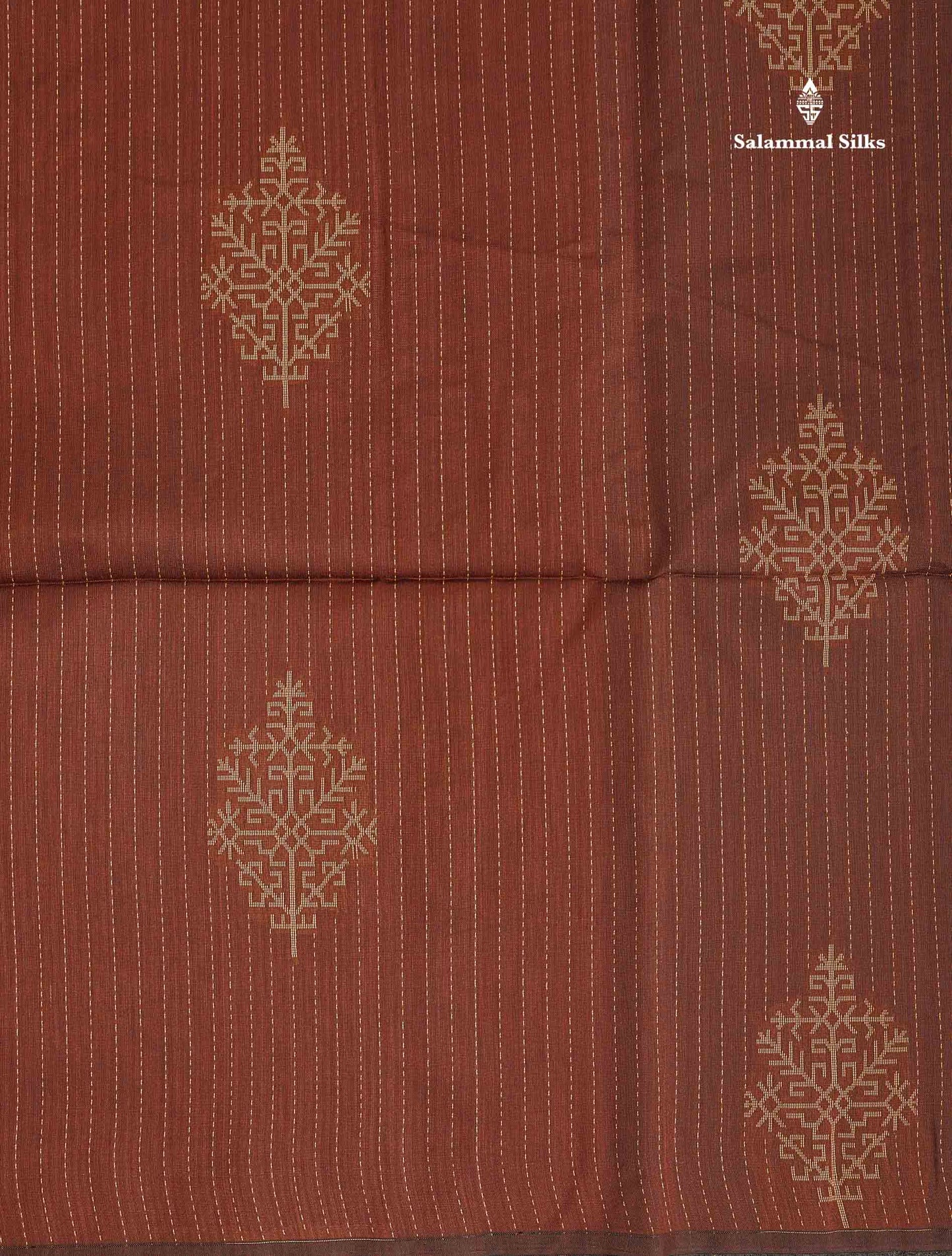 Kota Cotton Saree - Light Grey Colour Body Thread Butta With Contrast Maroon Blouse