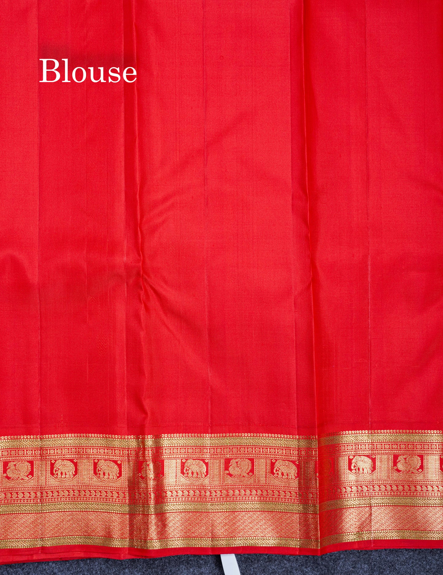 Manthulir Yellow Pure Kanjivaram Silk Saree With Contrast Chilly Red Traditional Border