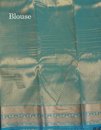 Semi Silk Saree - Pink Colour Body With Contrast Purple Traditional Border