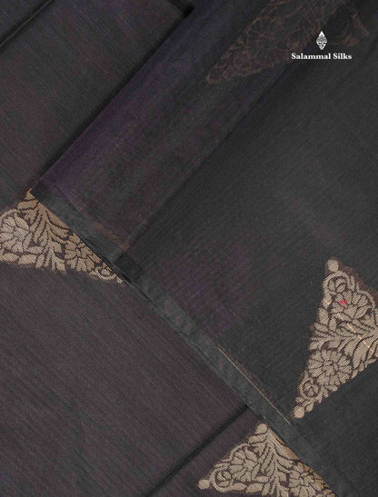 Cora Cotton Saree - Dark Navy Blue Colour Body Thread Butta With Without Border
